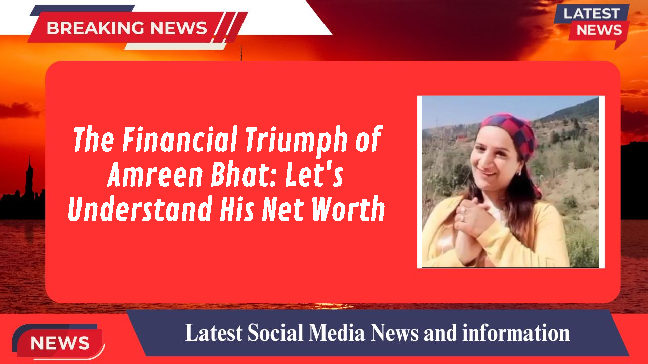 The Financial Triumph of Amreen Bhat: Let's Understand His Net Worth