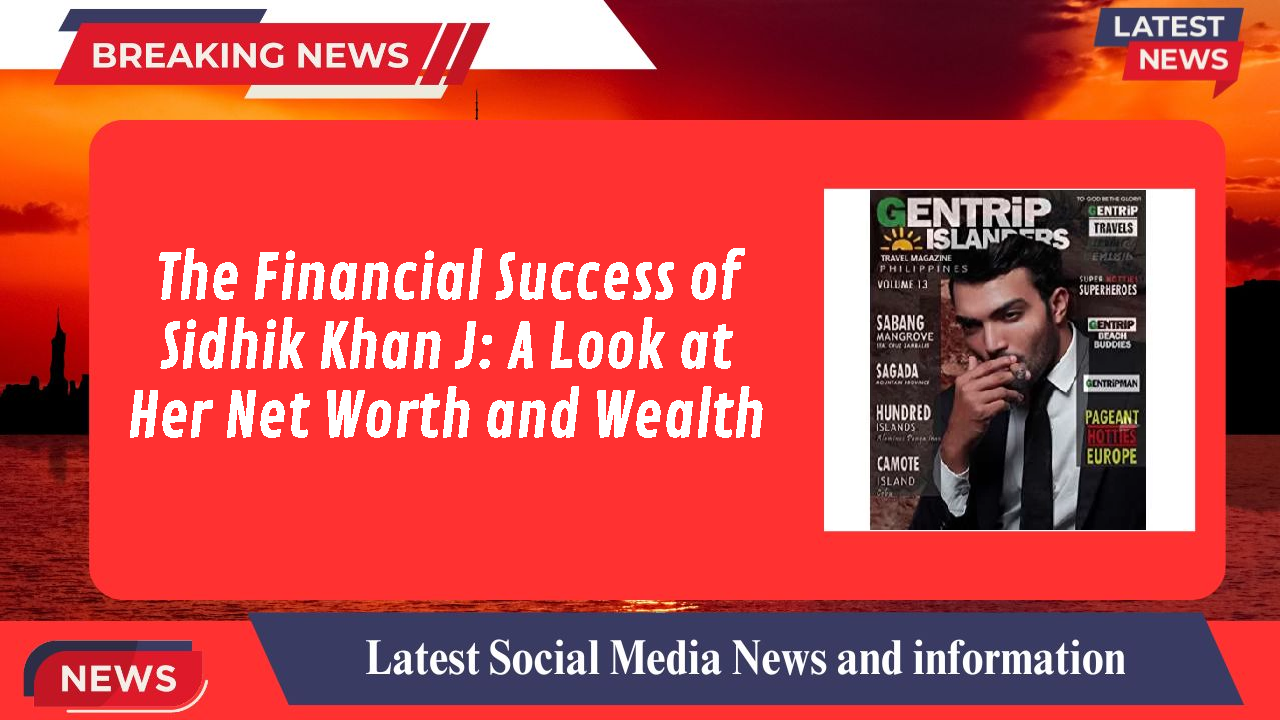 The Financial Success of Sidhik Khan J: A Look at Her Net Worth and Wealth